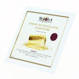 Carnet de feuilles Or 8cm x 8cm - 25 feuilles