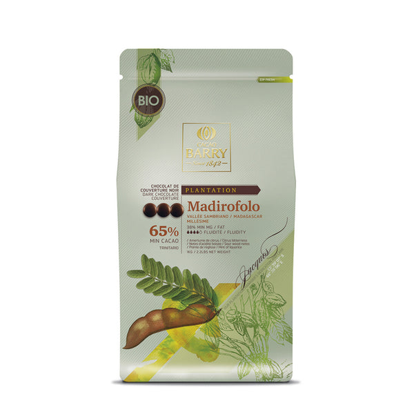 Chocolat noir de couverture Madirofolo 65% pistoles - 1kg