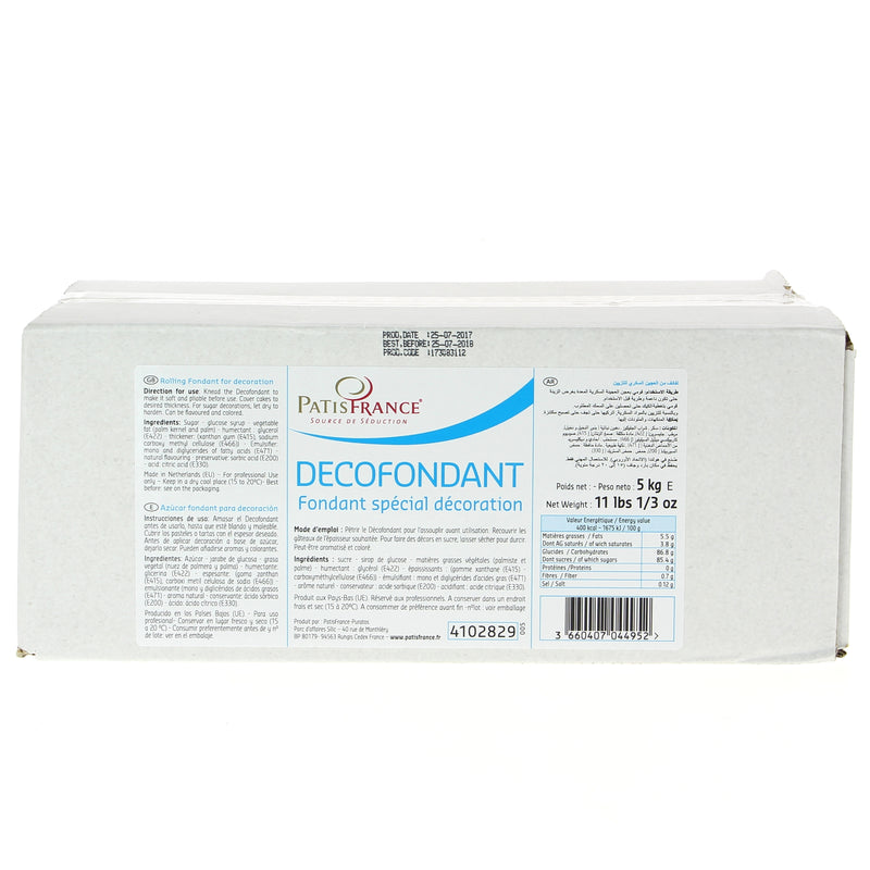 Pâte à sucre déco fondant - 5kg