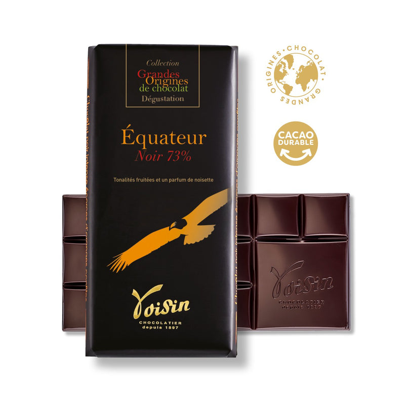 Tablette au chocolat noir origine Equateur 73% - 100g