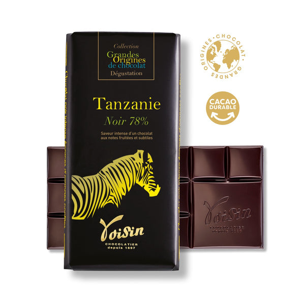 Tablette au chocolat noir Tanzanie 78% - 100g