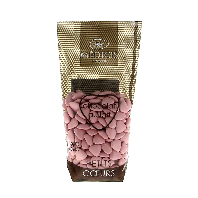 Petits cœurs roses au chocolat au lait - 250g