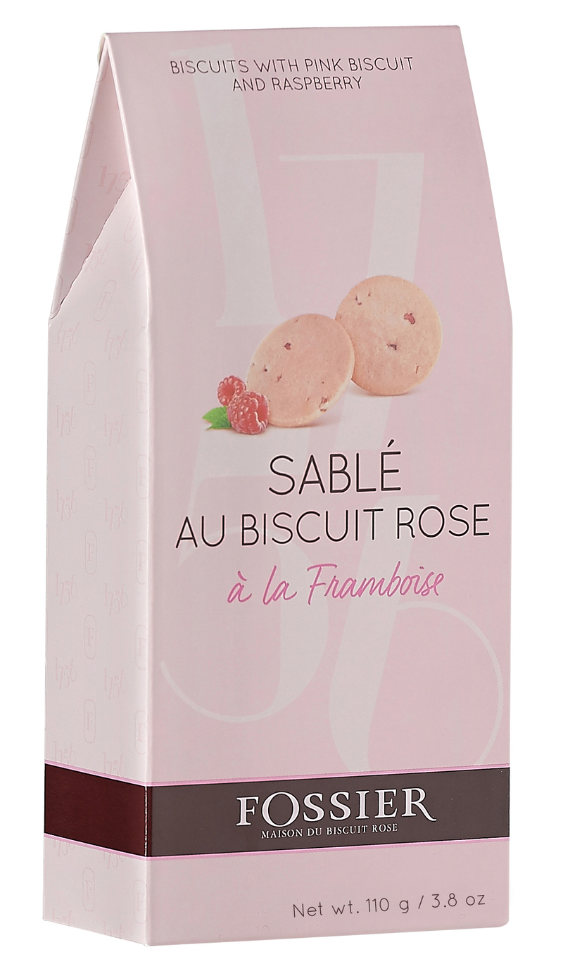 Sablé biscuit rose framboise - 110g