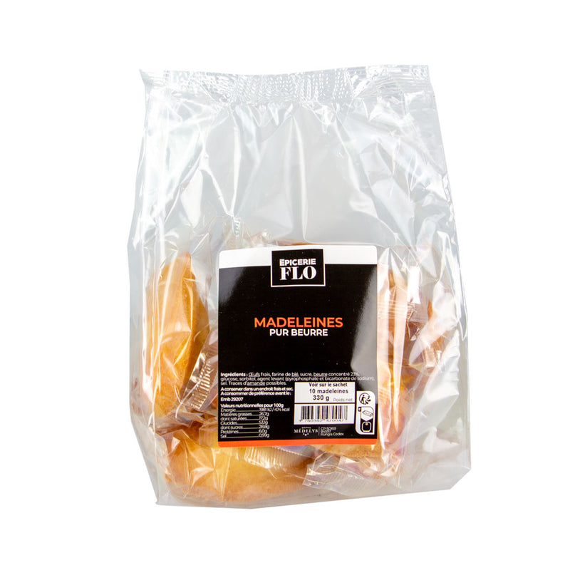 Madeleines emballées individuellement x10 - 330g