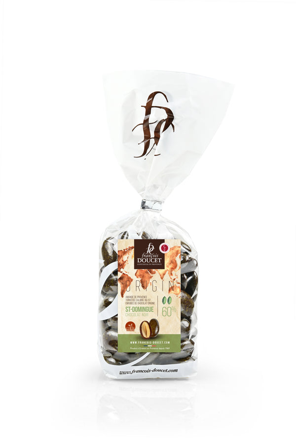 Amandes Enrobées de Chocolat Noir, origine St Domingue 60% - 200g