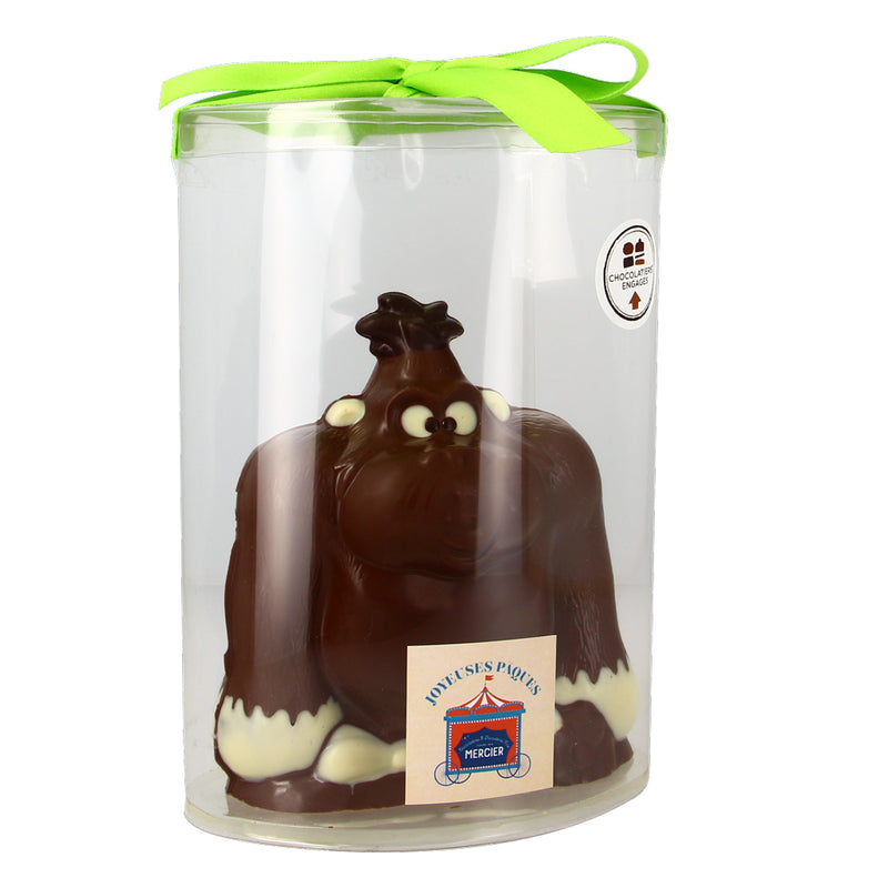 Gorille en chocolat au lait, garni - 250g
