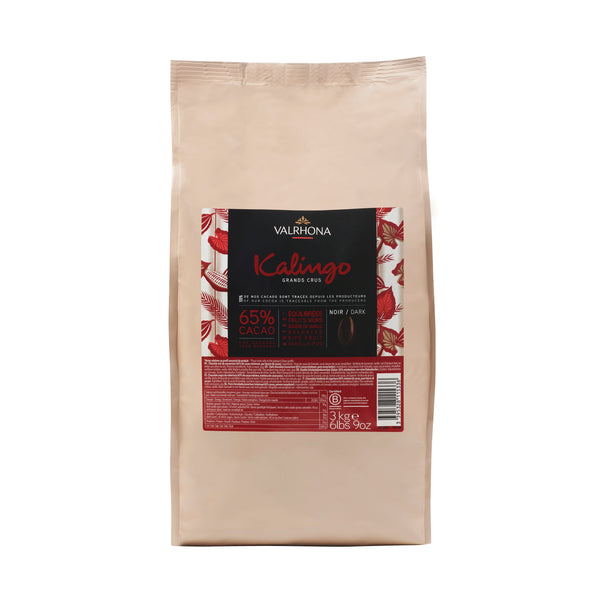 Chocolat de couverture noir pur grenade Kalingo 65% en fèves - 3kg