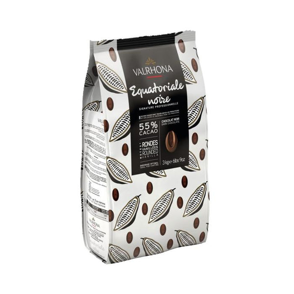 Chocolat de couverture noir Equatoriale 55% fèves - 3kg