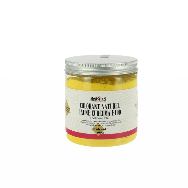 Colorant jaune curcuma naturel - 100G