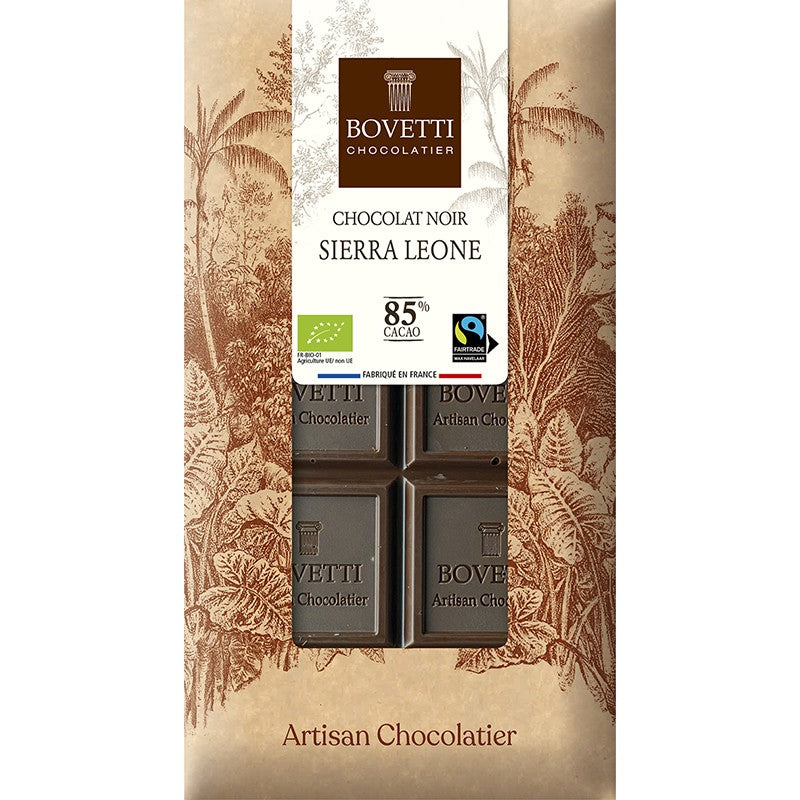 Tablette de chocolat noir 85% Sierra Leone - 80g