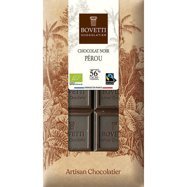 Tablette de chocolat noir 56% Pérou - 100g