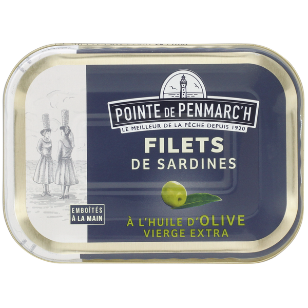 Filets de sardines à l'huile d'olive vierge extra - 100g